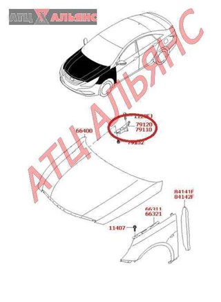 Петля капота Hyundai Sonata Владивосток