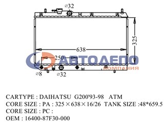 Радиатор основной Daihatsu Pyzar Владивосток