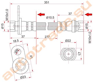 Шланг тормозной Toyota Carina E Владивосток