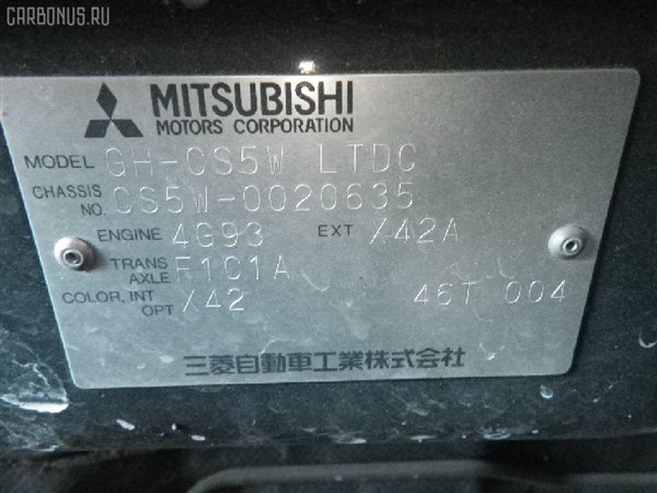 табличка под капотом mitsubishi pajero io