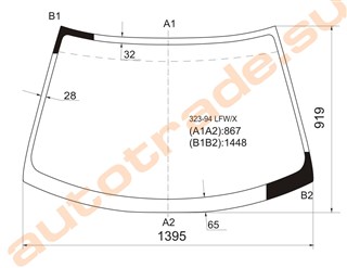 Стекло Mazda 323 Владивосток