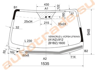 Стекло Hyundai Veracruz Иркутск