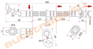 Шланг тормозной Toyota Corolla Spacio Улан-Удэ
