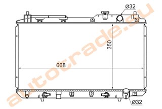 Радиатор основной Honda Orthia Владивосток