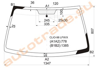 Стекло Renault Clio Иркутск