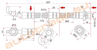 Шланг тормозной Toyota Caldina Владивосток