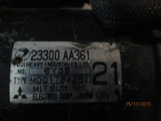 Стартер Subaru Legacy B4 Владивосток