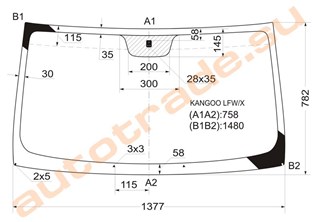 Стекло Renault Kangoo Иркутск