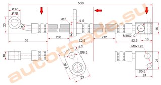 Шланг тормозной Honda Fit Aria Владивосток