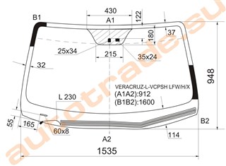 Стекло Hyundai Ix55 Новосибирск