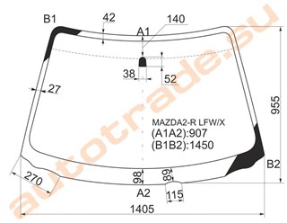 Стекло Mazda 2 Владивосток