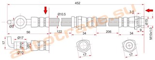 Шланг тормозной Mazda 323 Владивосток