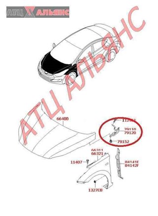 Петля капота Hyundai Avante Владивосток