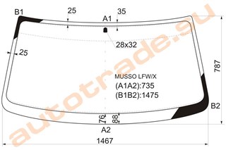 Стекло Daewoo Musso Иркутск