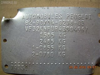 Полка багажника Peugeot 206 Новосибирск