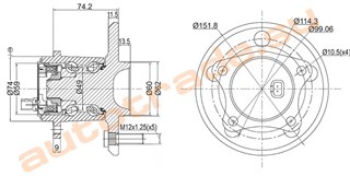 Подшипник ступицы Toyota Kluger L Красноярск