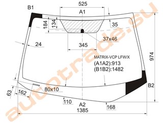 Стекло Toyota Matrix Владивосток