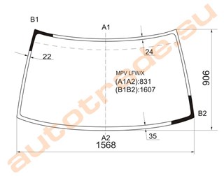 Стекло Mazda Efini MPV Иркутск