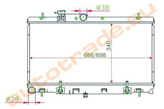 Радиатор основной Subaru Legacy B4 Владивосток