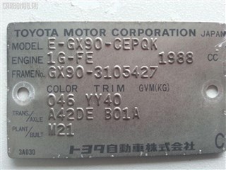 Крышка багажника Toyota Cresta Владивосток