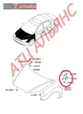 Петля капота Hyundai Avante Владивосток