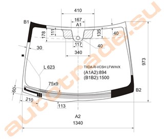 Стекло Nissan Versa Иркутск